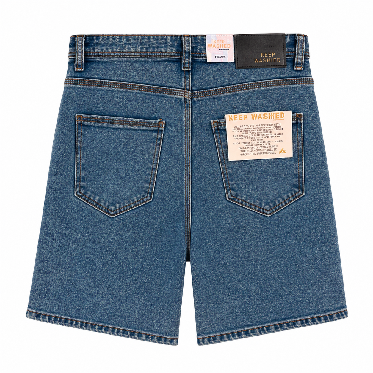 Keep Washed Relaxed Denim Shorts