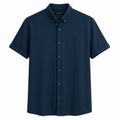 Navy Short Sleeve Polo Collar Shirt