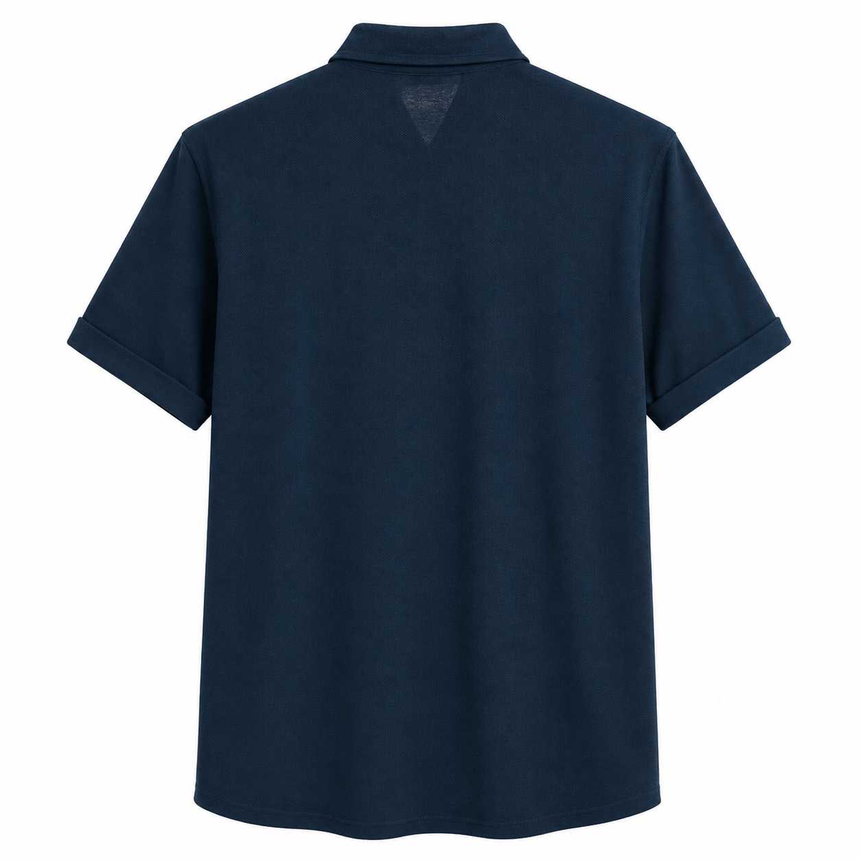 Navy Short Sleeve Polo Collar Shirt