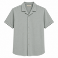 Sage Green Relaxed Fit Camp Collar Shirt