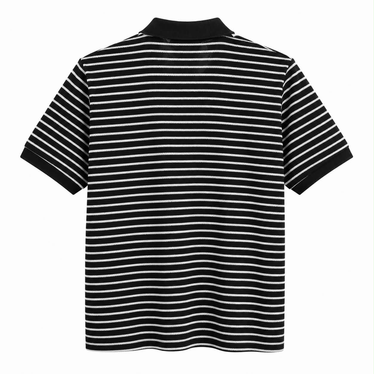 Monochrome Stripe Knit Polo