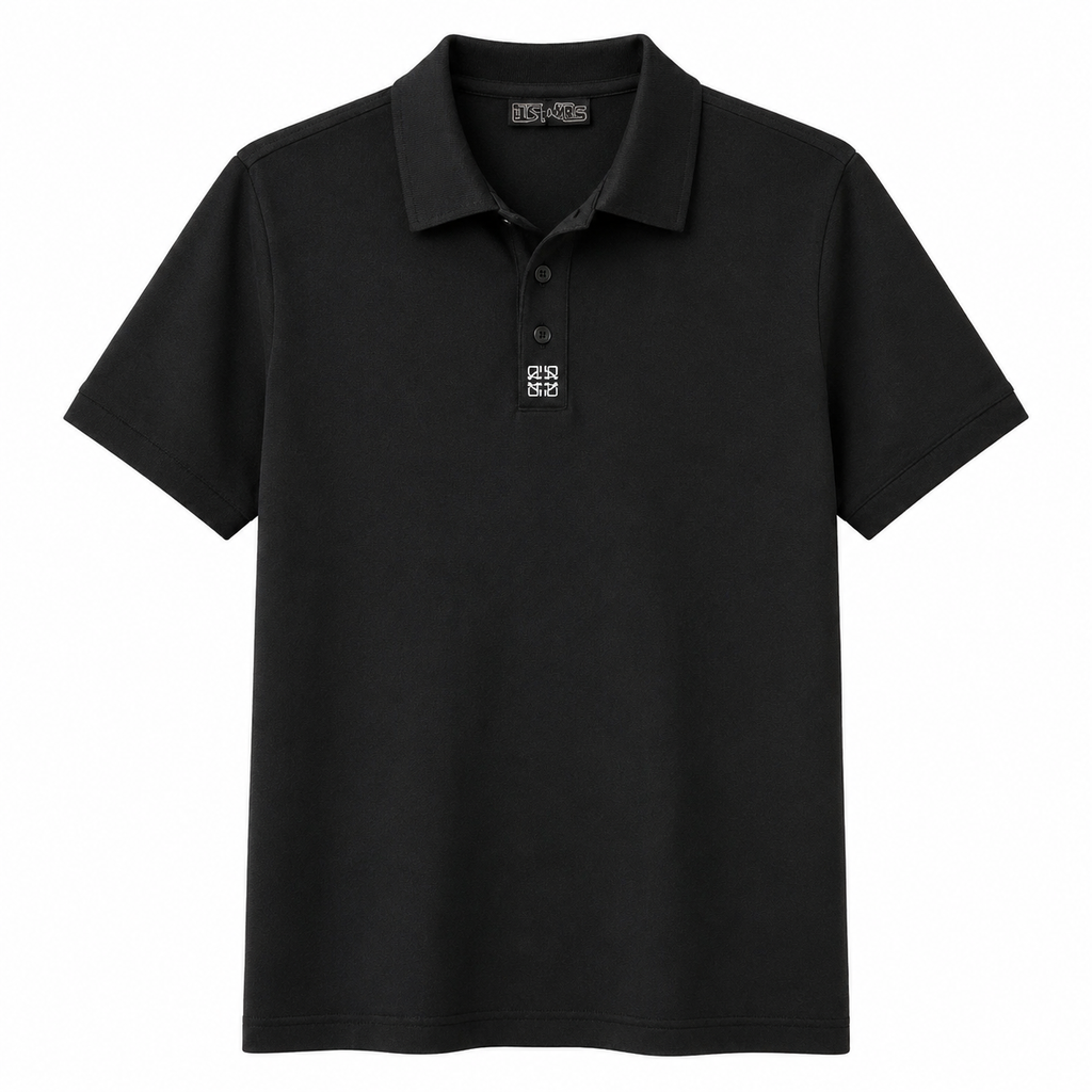 Black Classic Short Sleeve Polo