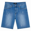 Vintage Blue Distressed Shorts