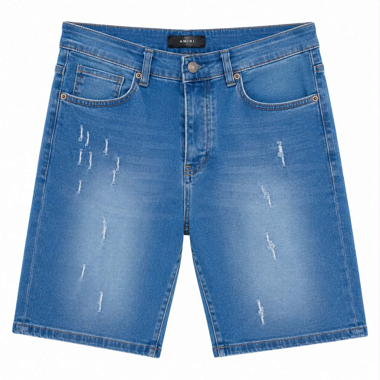 Vintage Blue Distressed Shorts