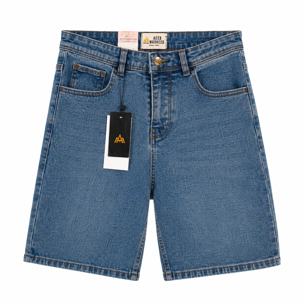 Keep Washed Relaxed Denim Shorts