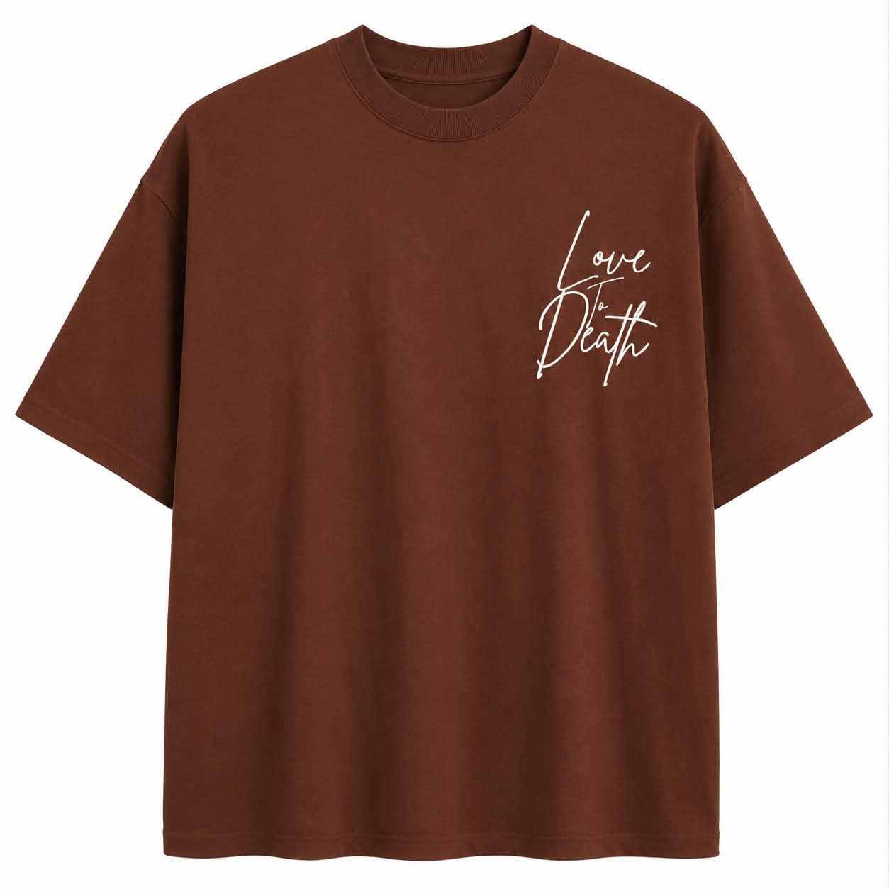 Love To Death Oversized Tee - Brown