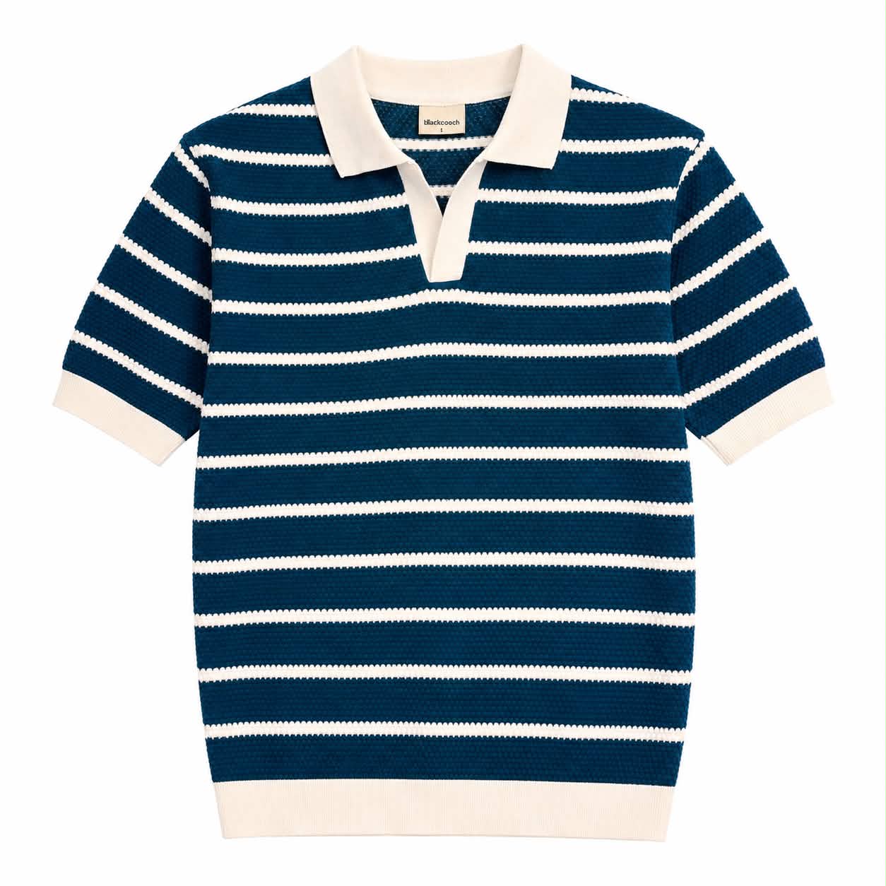 Coastal Stripe Knit Polo