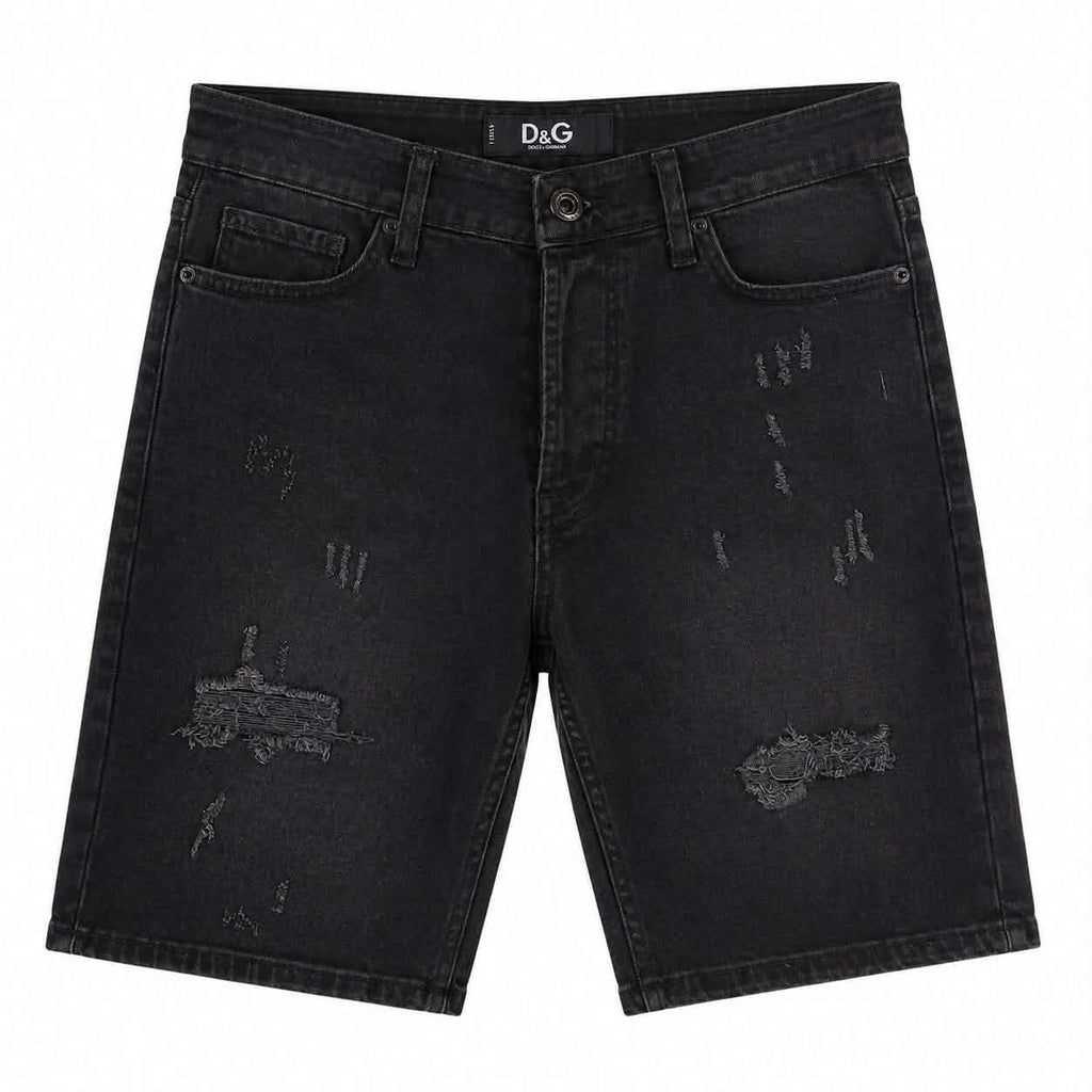 D&G Shadow Distressed Shorts