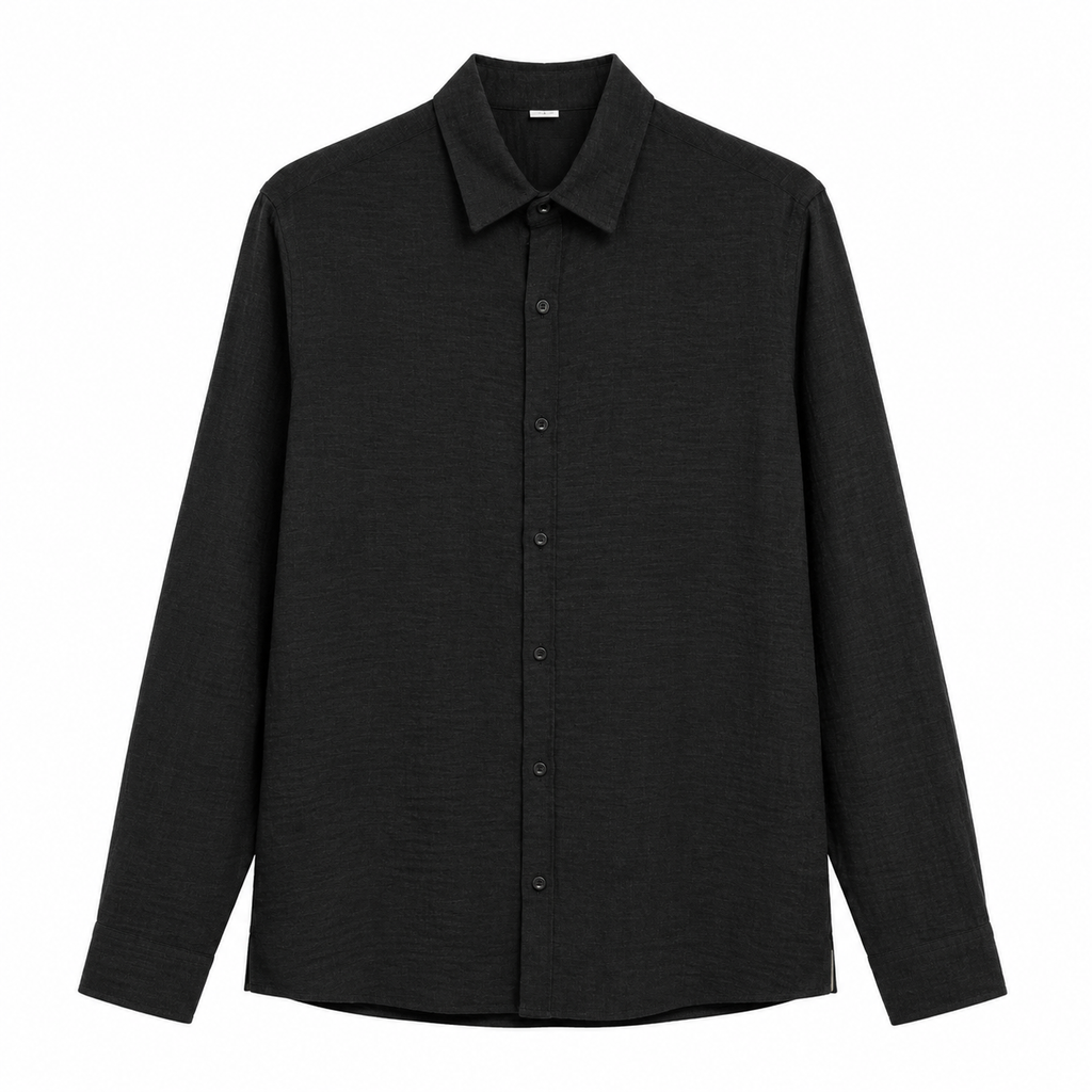 Black Textured Shirt