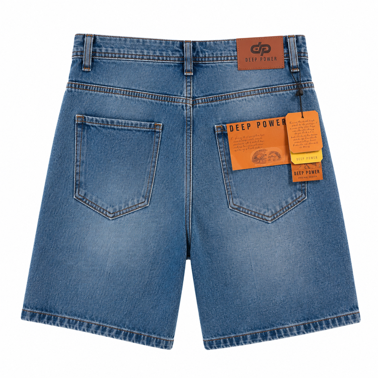 Deep Power Distressed Denim Shorts