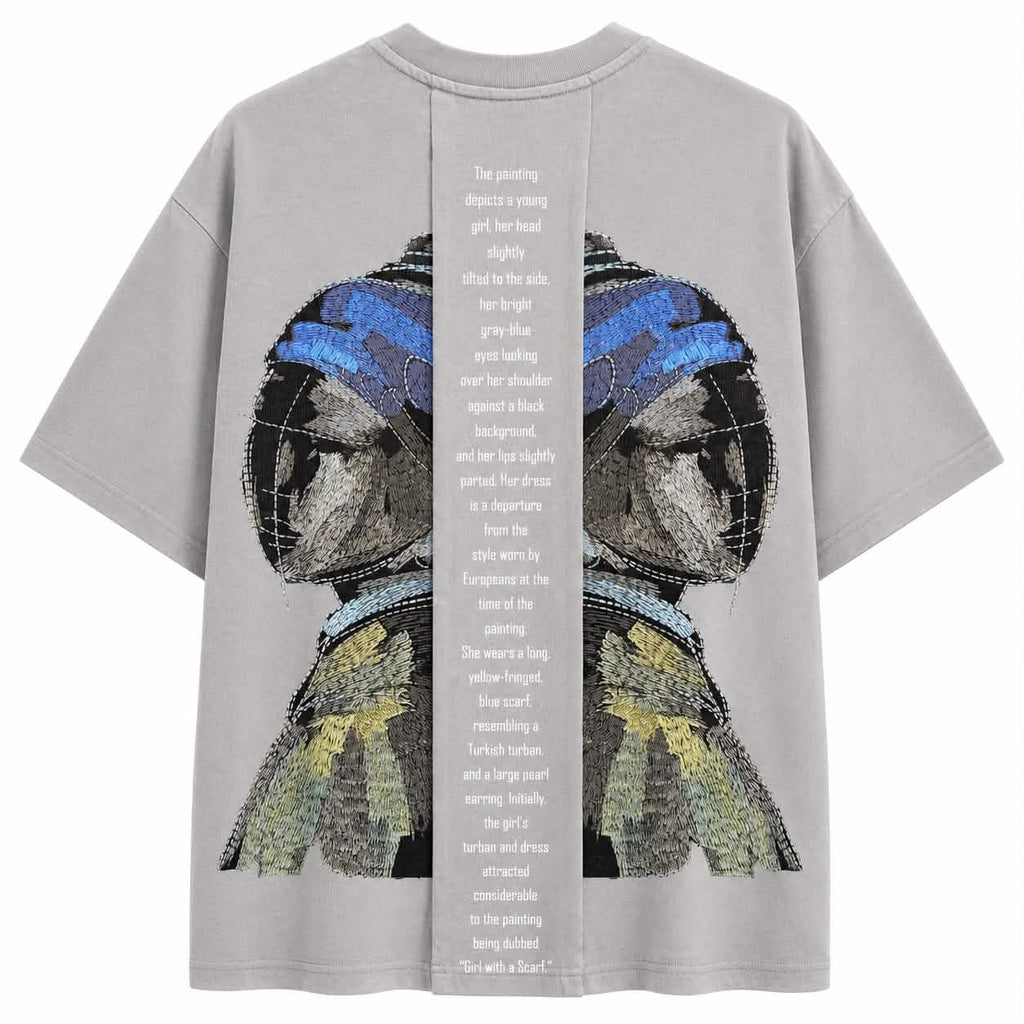 Vintage Scarf Girl Oversized Tee