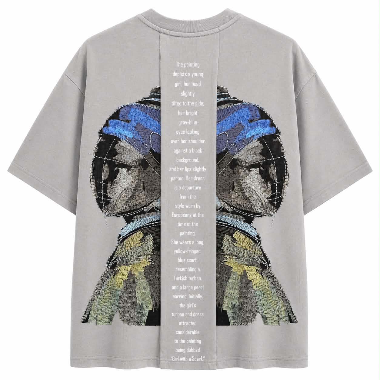Vintage Scarf Girl Oversized Tee