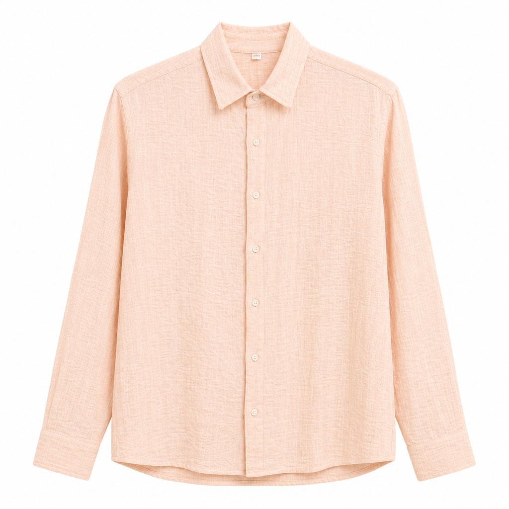 Peach Textured Shirt