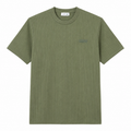 Lacoste Olive Ribbed Knit T-Shirt