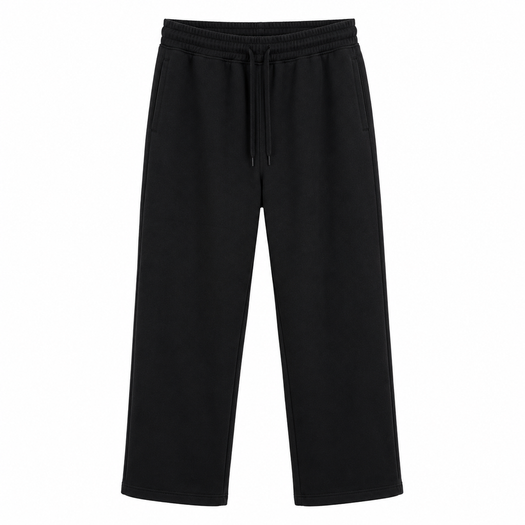 Black Wide-Leg Lounge Pants