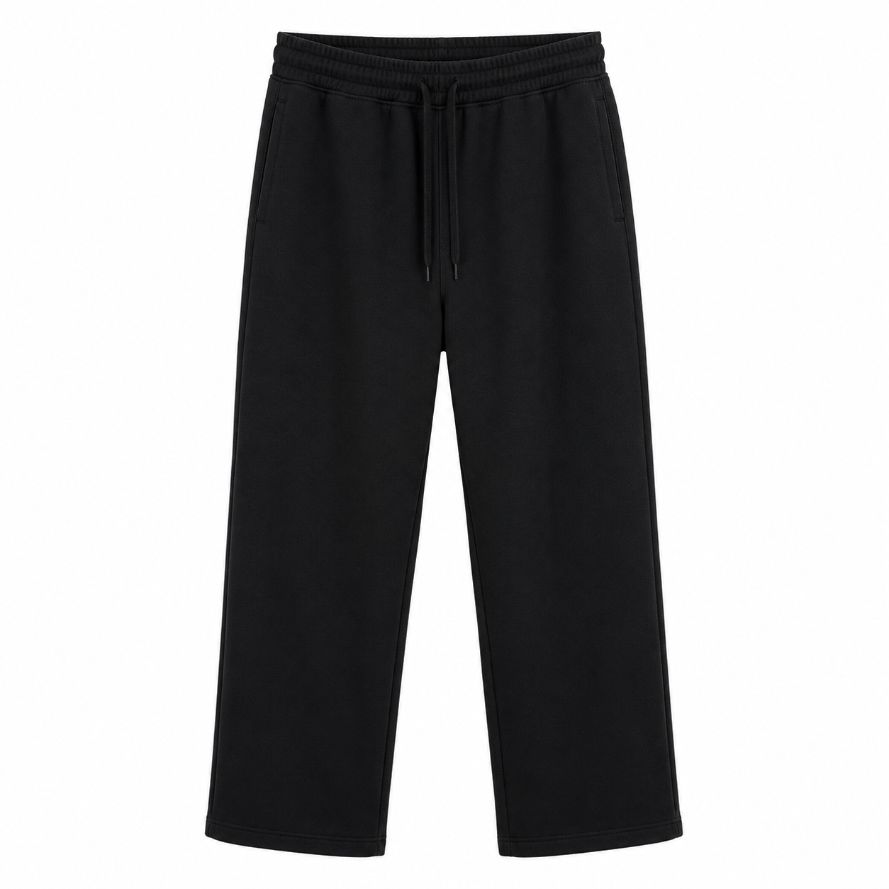 Black Wide-Leg Lounge Pants