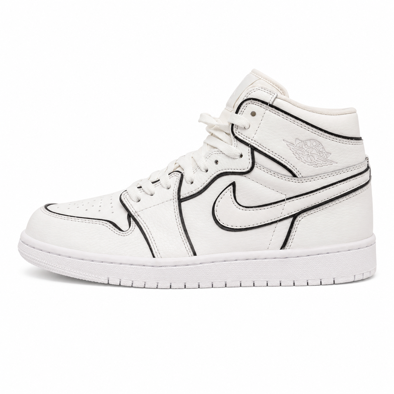 Air Jordan 1 Mid White/Black Outline