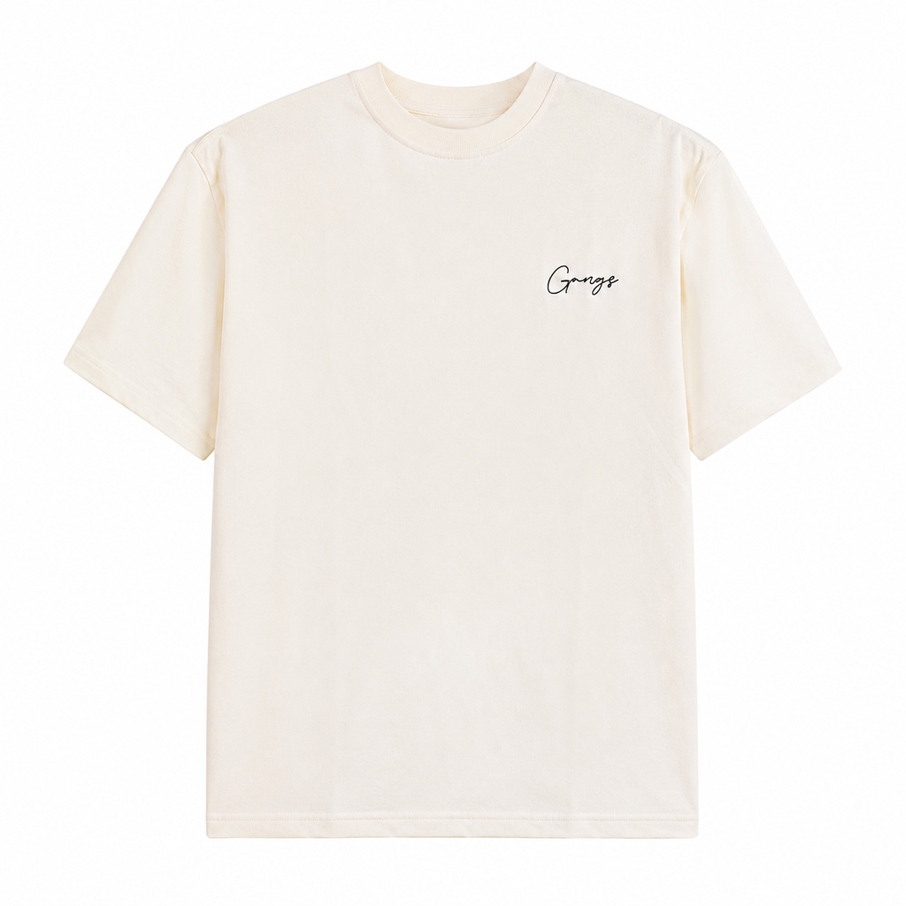 Gangs Signature Oversized T-Shirt – Cream White