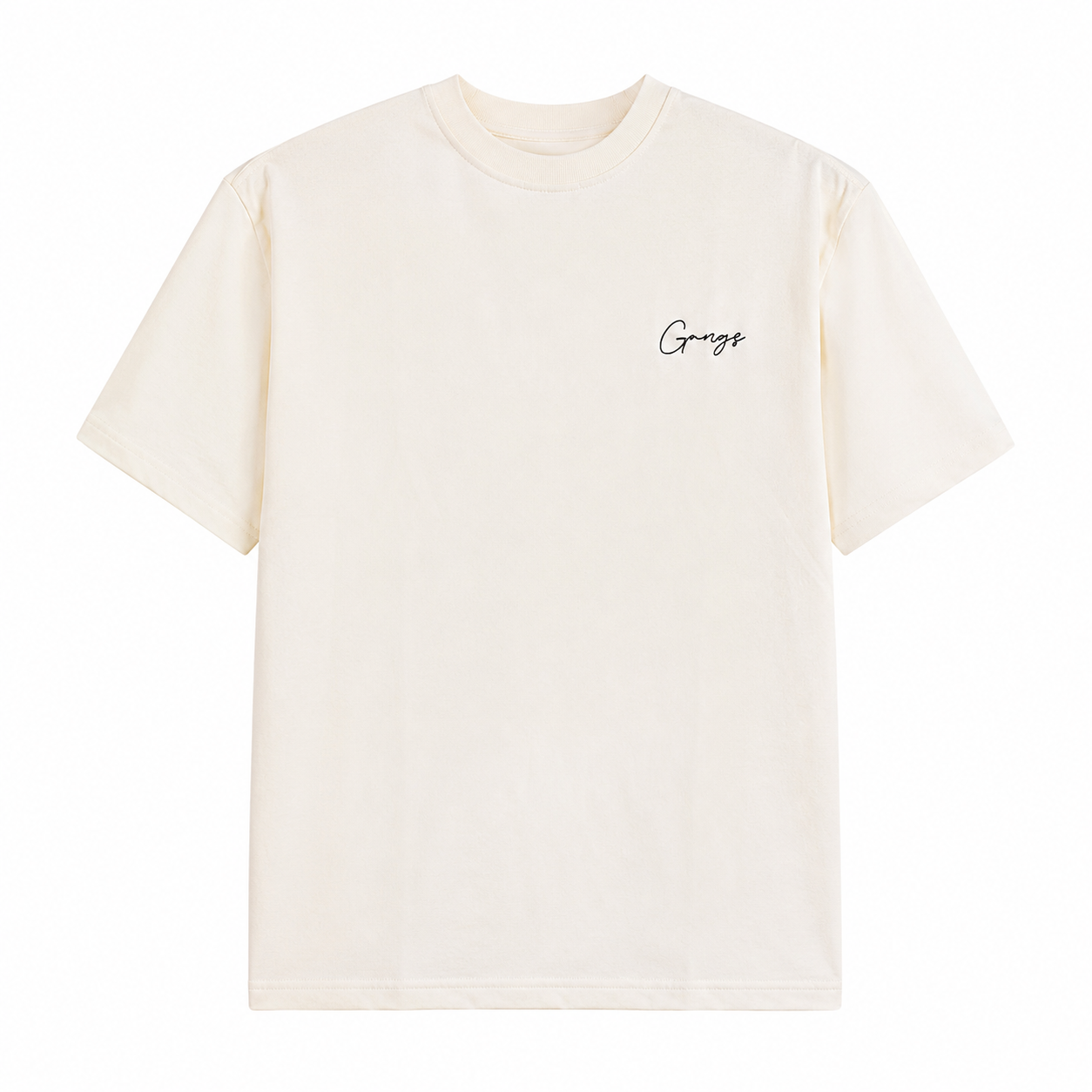 Gangs Signature Oversized T-Shirt – Cream White