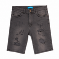 Charcoal Distressed Denim Shorts