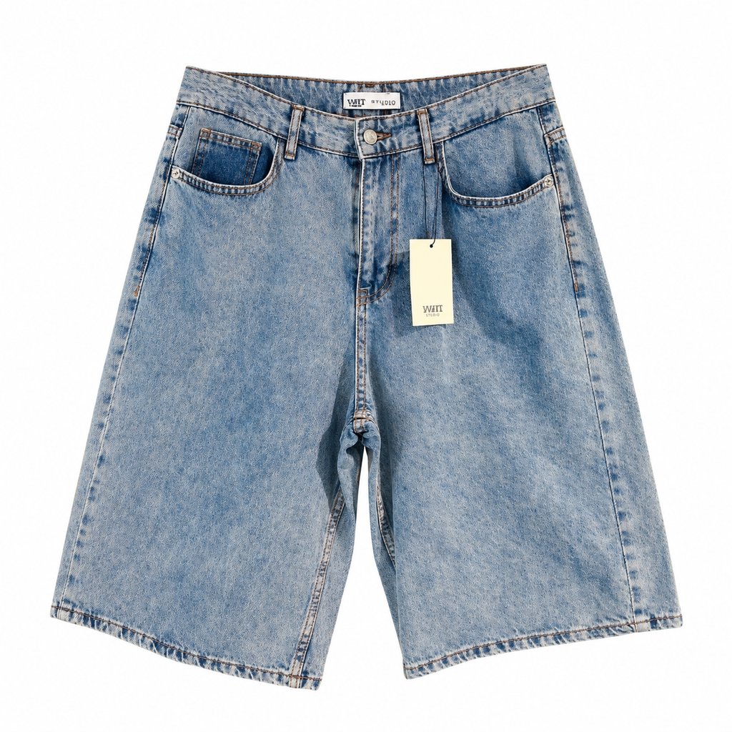 Vintage Light Wash Bermuda Shorts