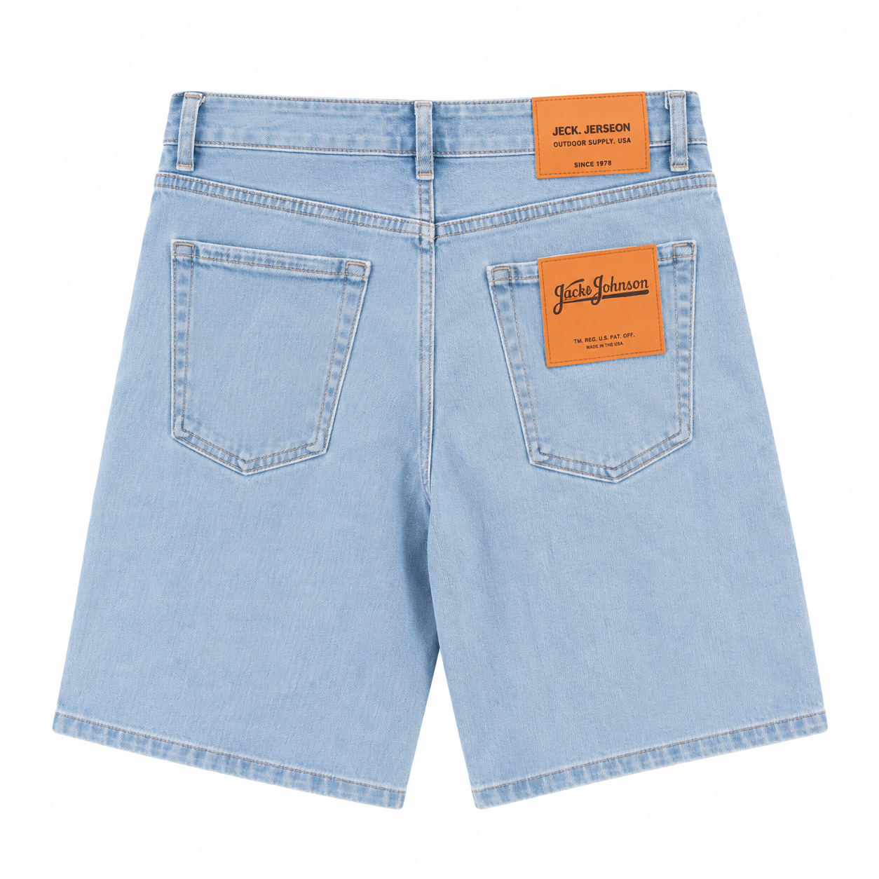 Light Wash Distressed Denim Shorts