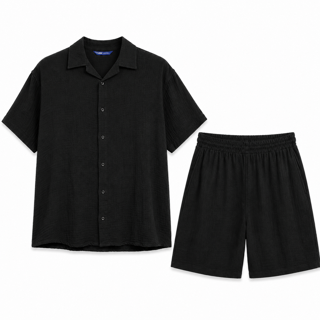 Linen Black Summer Set