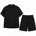 Linen Black Summer Set