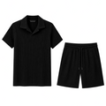 Apex Black Ribbed Set