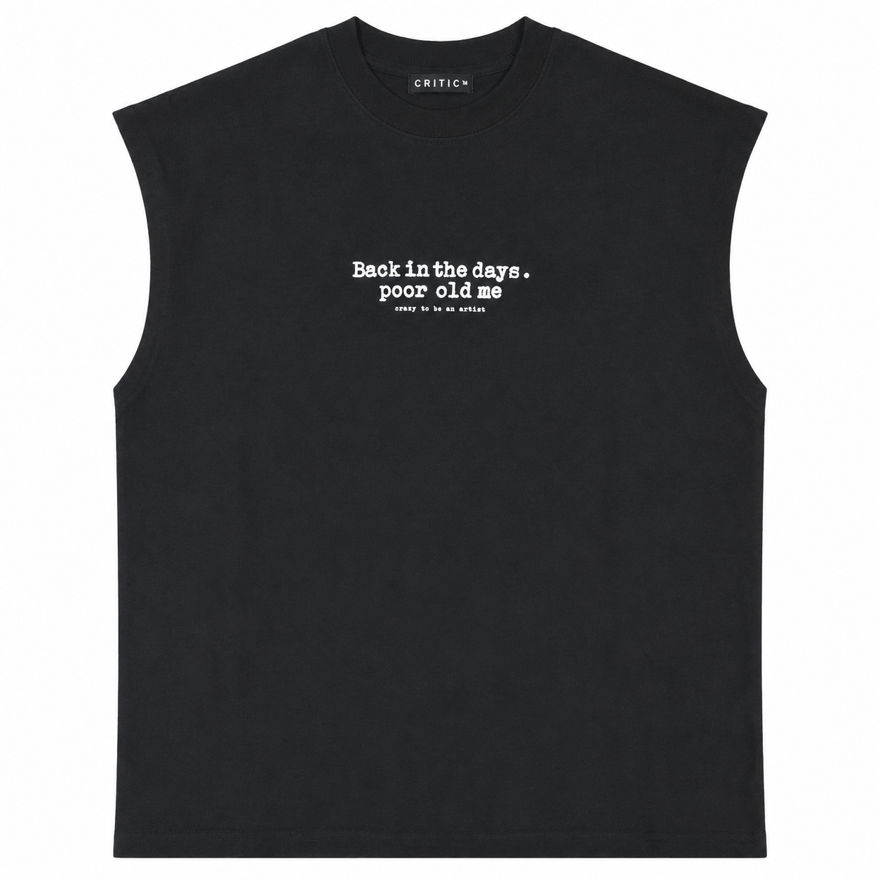 Back in the Days Sleeveless Muscle Tee – Black