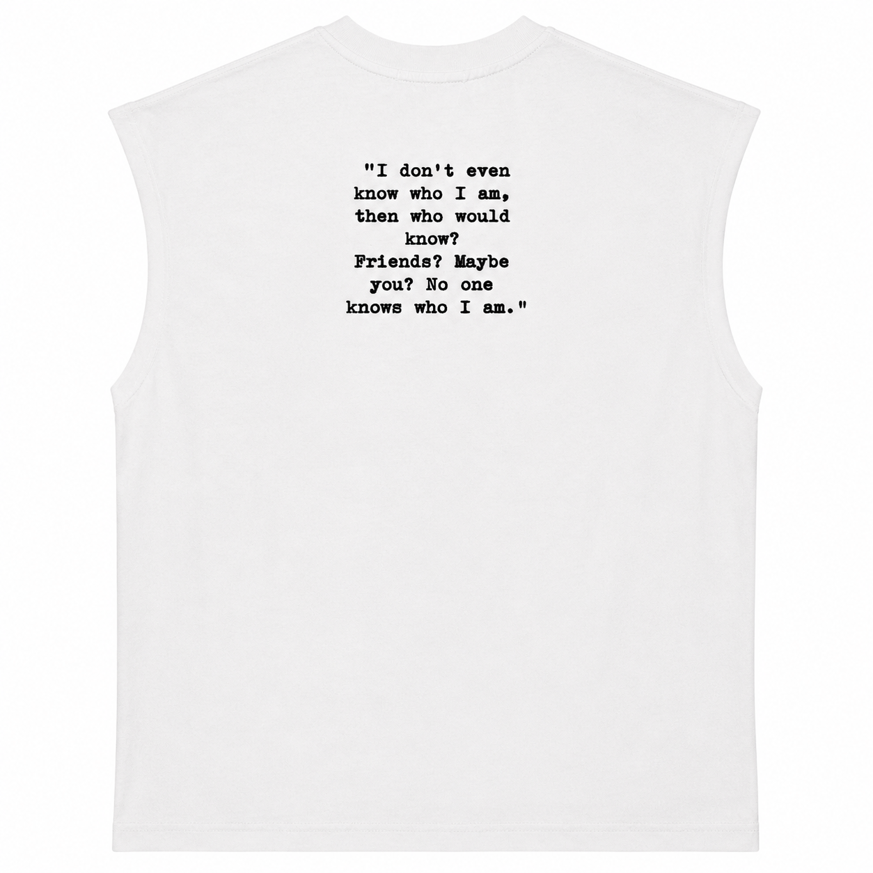 Back in the Days Sleeveless Muscle Tee – White