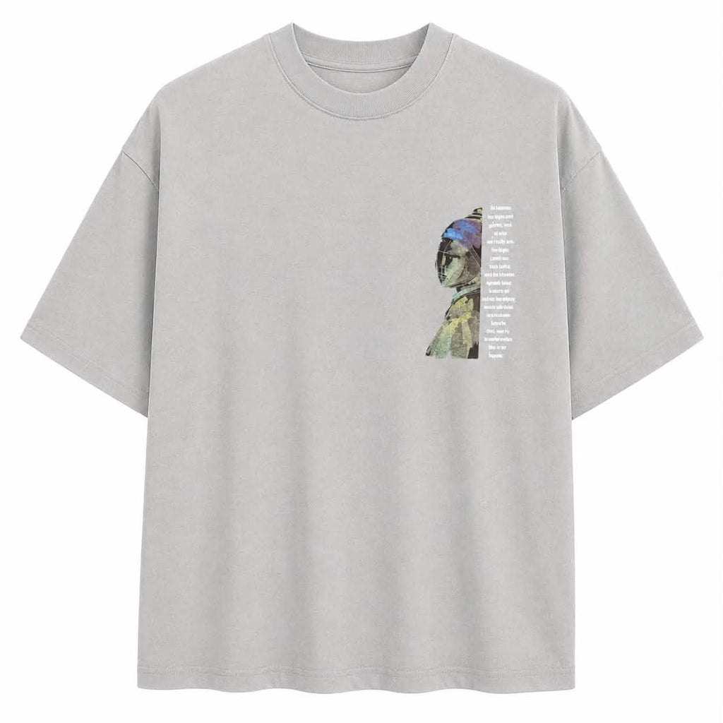 Vintage Scarf Girl Oversized Tee
