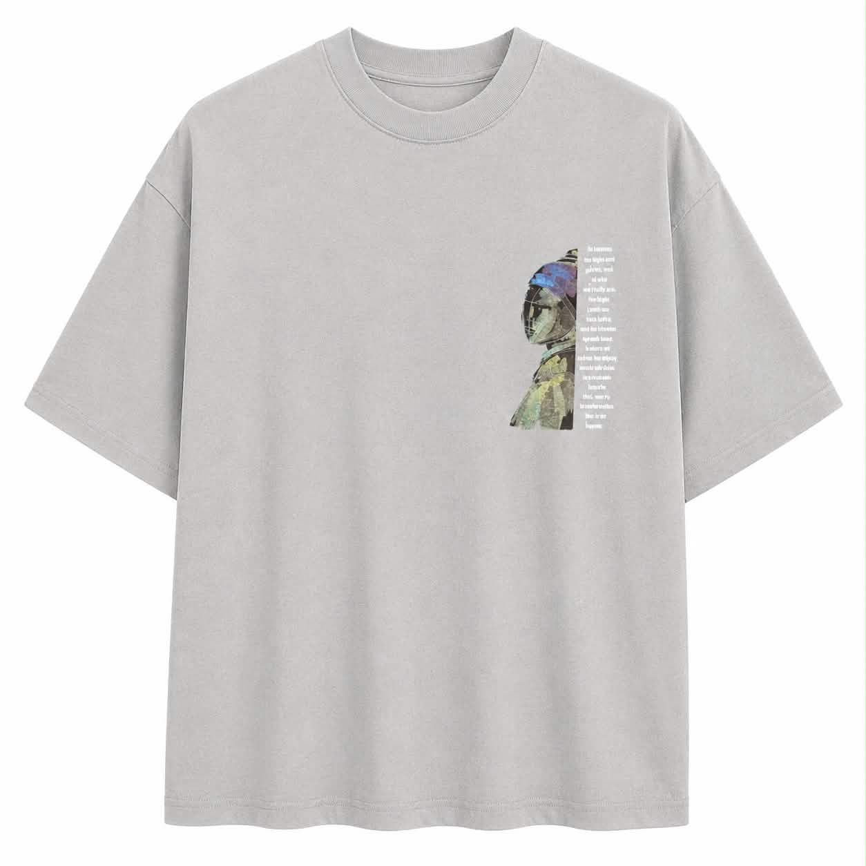 Vintage Scarf Girl Oversized Tee