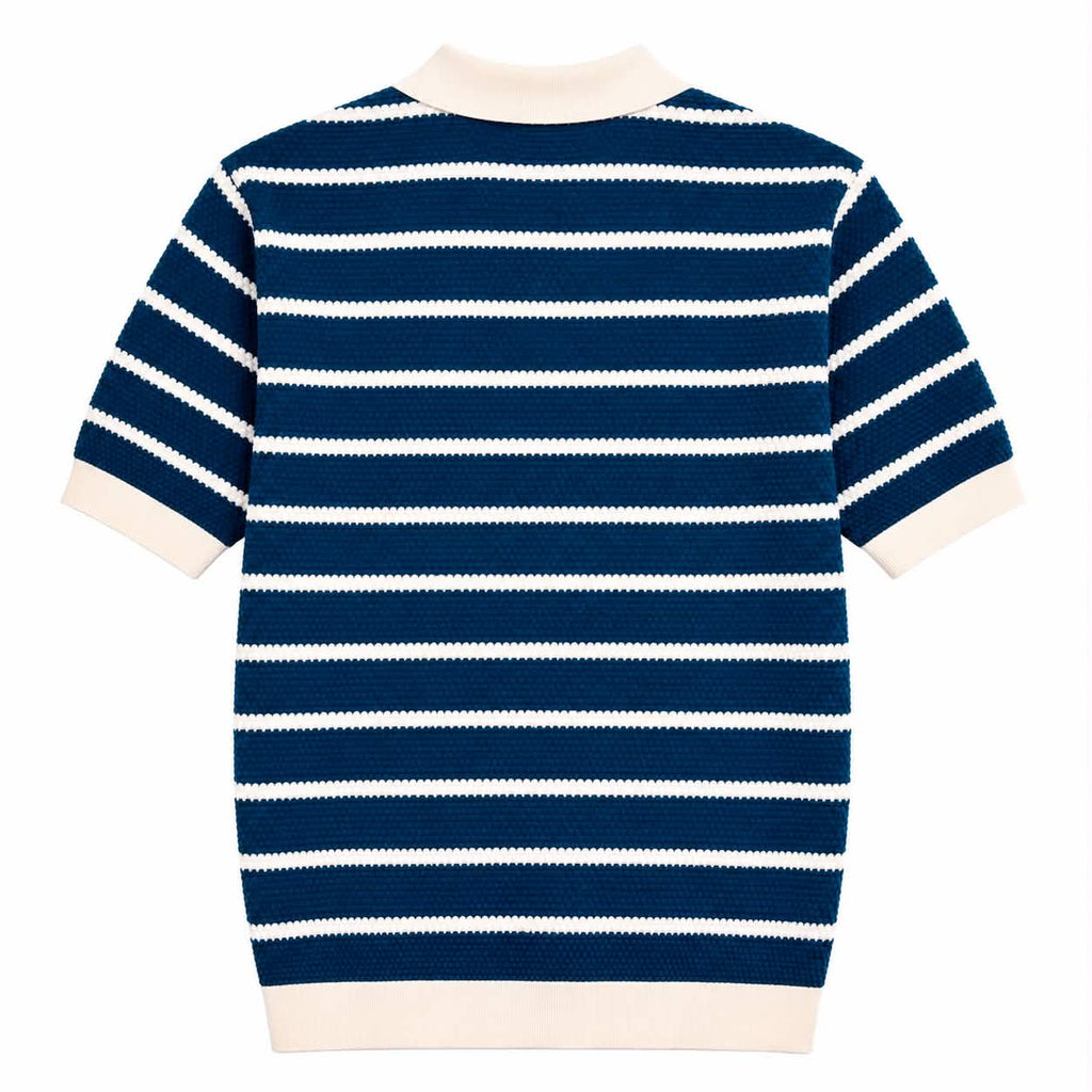 Coastal Stripe Knit Polo