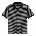 Monochrome Stripe Knit Polo